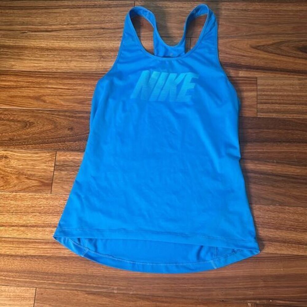 Nike‎ pro Women's Dri-Fit hydroCool Training Tank Top-Blue medium athletic